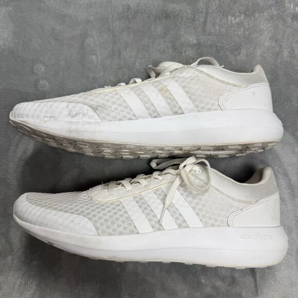 Adidas Men’s Size 14 Cloudfoam Lite Racer Sneakers White Mesh Running Shoes B747 - Picture 6 of 12